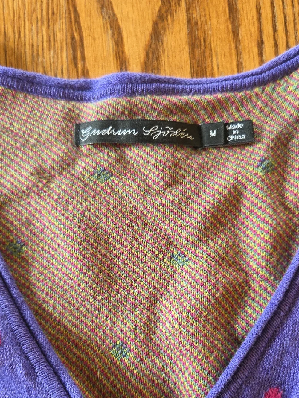 Gudrun Sjoden Purple Wrap Sweater - Picture 2 of 5